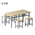 东升顺冷轧钢四人餐桌学生食堂公司职员户外桌椅组合1200*600*750