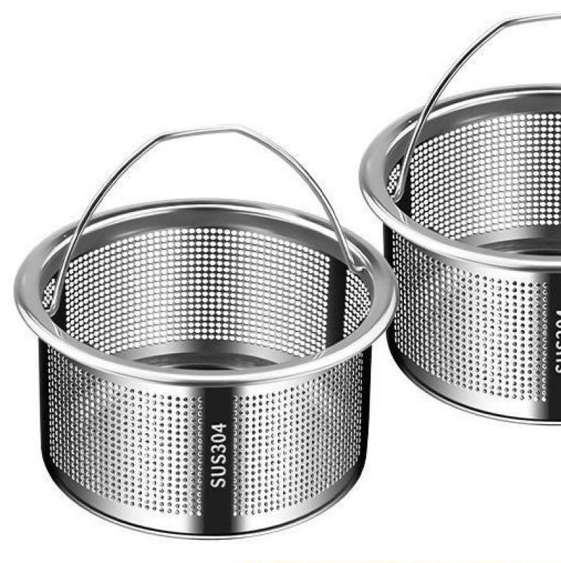 厨房水槽洗碗槽不锈钢防堵漏网器垃圾洗菜盆水池地漏下水道过滤网--长款40mm;4个装