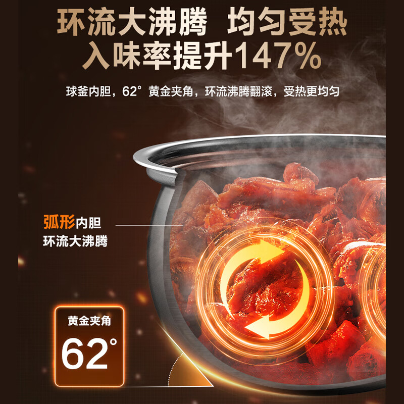 苏泊尔5L精钢球釜电压力锅SY-50FH73Q高清大图
