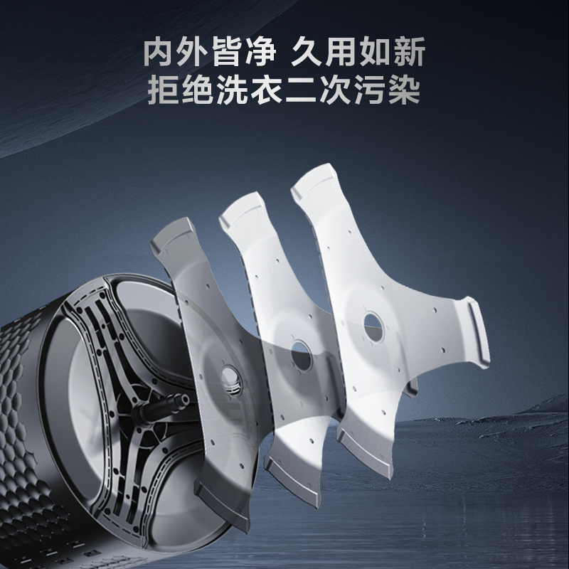 TCL 10公斤全自动滚筒洗衣机Q10直驱彩屏智能投放免污洗 525mm大筒径 APP智能互联G100Q10-DI
