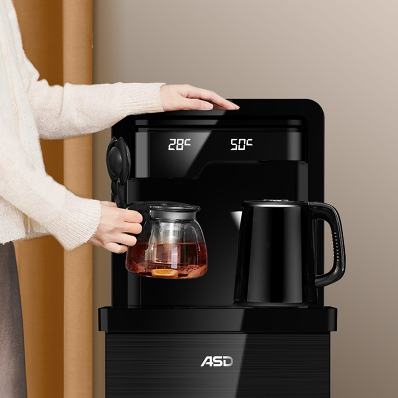 爱仕达(ASD)茶吧机家用立式冷热下置式水桶饮水机全自动上水小型桶装水饮水机AW-CBJ1