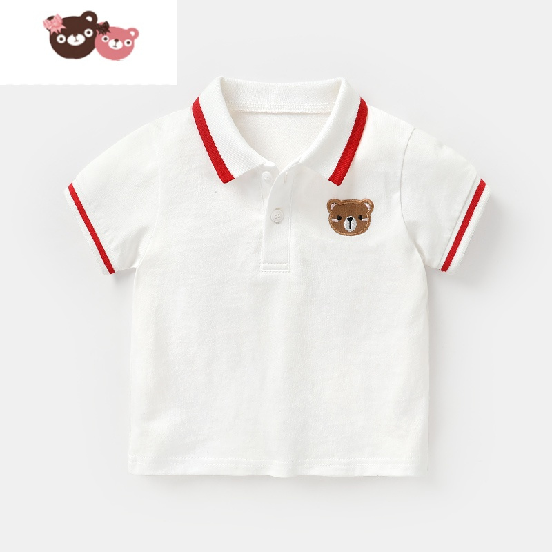 绿彩虹光婴儿衣服polo衫短袖t恤男童夏装宝宝女小童上衣儿童幼儿外出