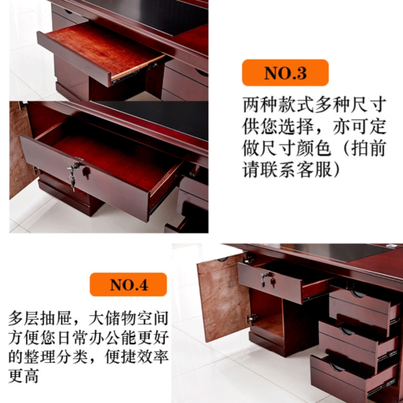 墨之麟办公桌1.6米单人位1600*760*760mm/张高清大图