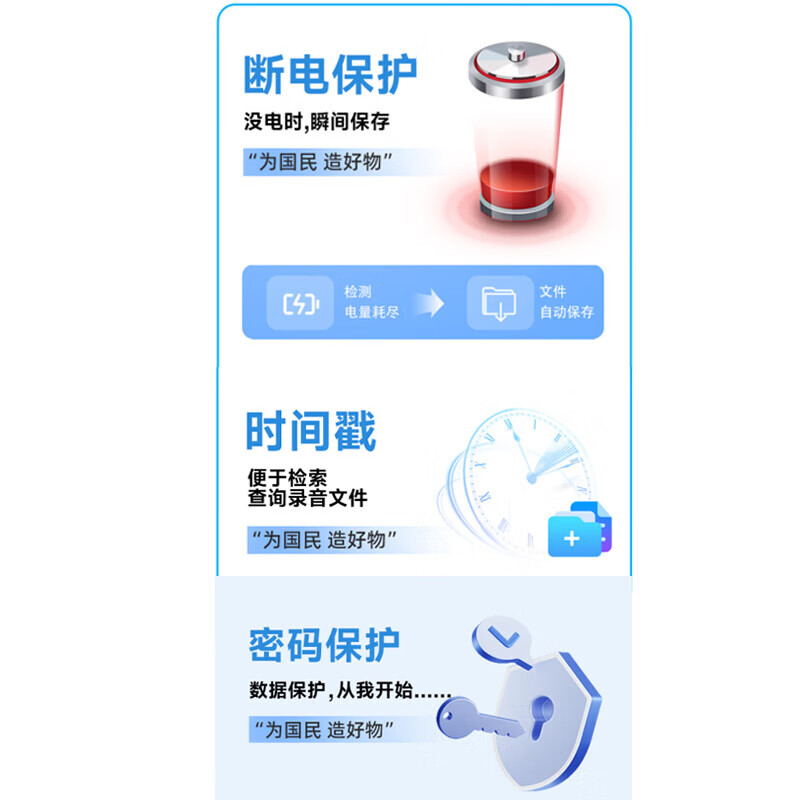 爱国者(aigo)录音笔音笔专业录音器一键录音设备录音笔语音转文字会议记录神器 R6933plus 16G高清大图