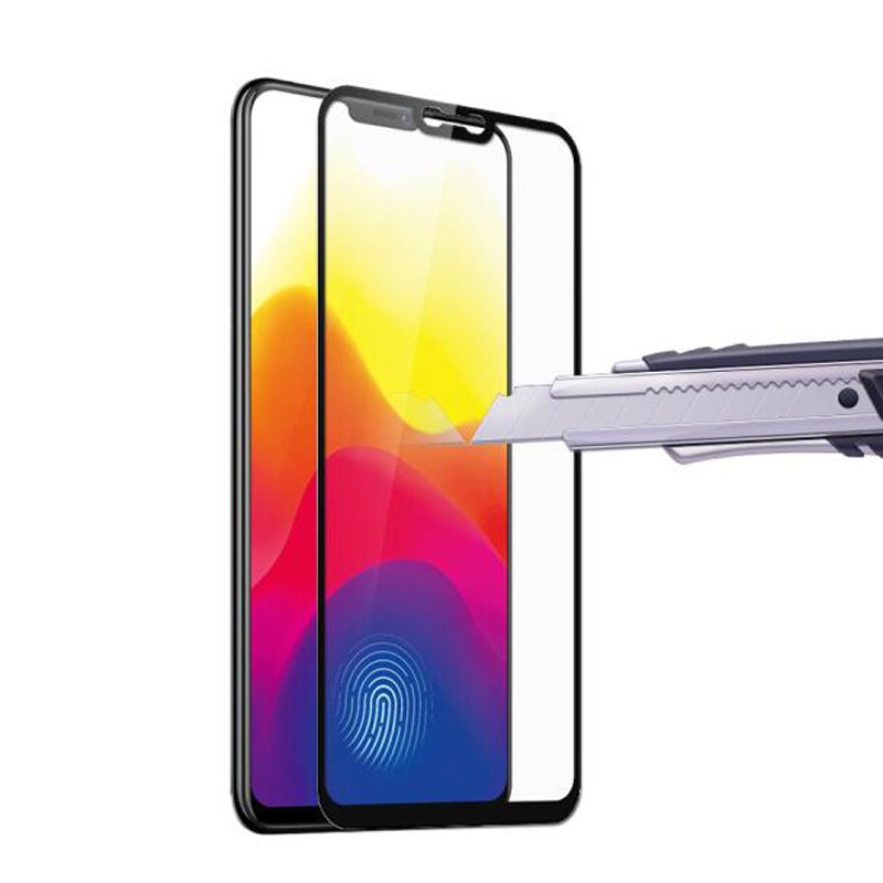 [买2送手机壳]轻万适用vivox21钢化膜全屏覆盖x21钢化玻璃防指纹护眼全屏丝印手机膜vivo手机保护膜黑色x21a高清大图