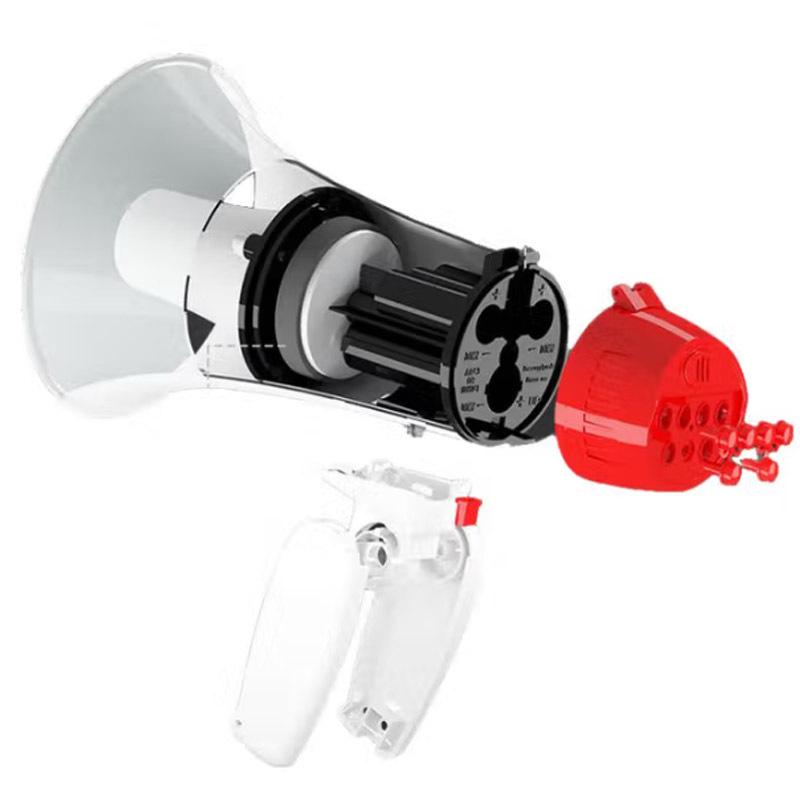 双河大功率手持录音喊话器可充电扩音器喇叭 HM-135R白色 标配