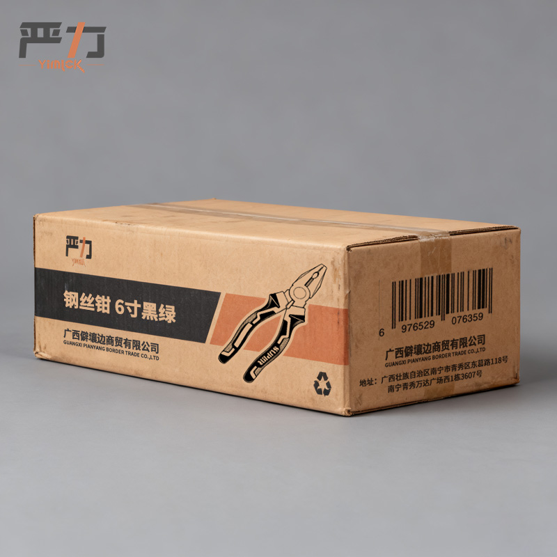 严力 YIMLEK 钢丝钳 6寸黑绿把高清大图