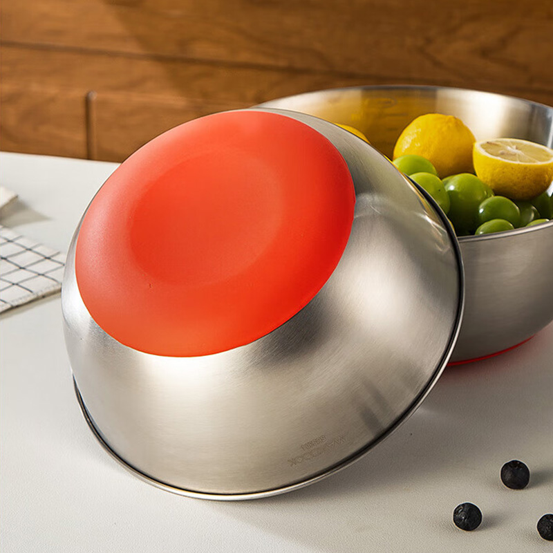 MAXCOOK美厨碗25cm304不锈钢硅胶底MCWA4669高清大图