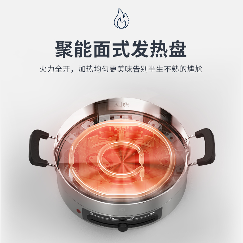 利仁DJG-J3265电饼铛家庭用电煎锅304不锈钢0涂层电饼档30cm加大55mm加深三明治锅早餐机高清大图