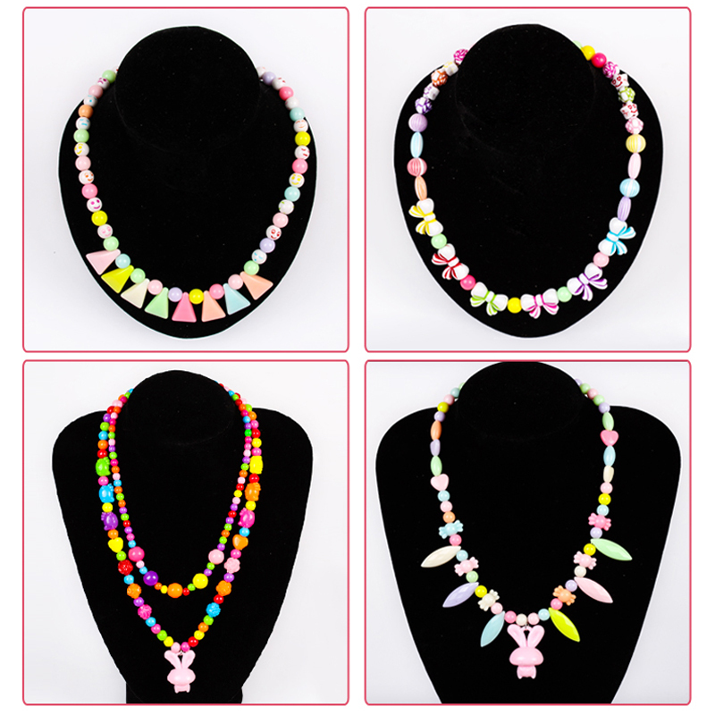 儿童diy串珠玩具女孩穿珠子手链项链宝宝diy手工制作串得起