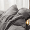 美帮汇床上四件套灰色简约 北欧风格风全棉水洗棉被套男士欧式简约潮