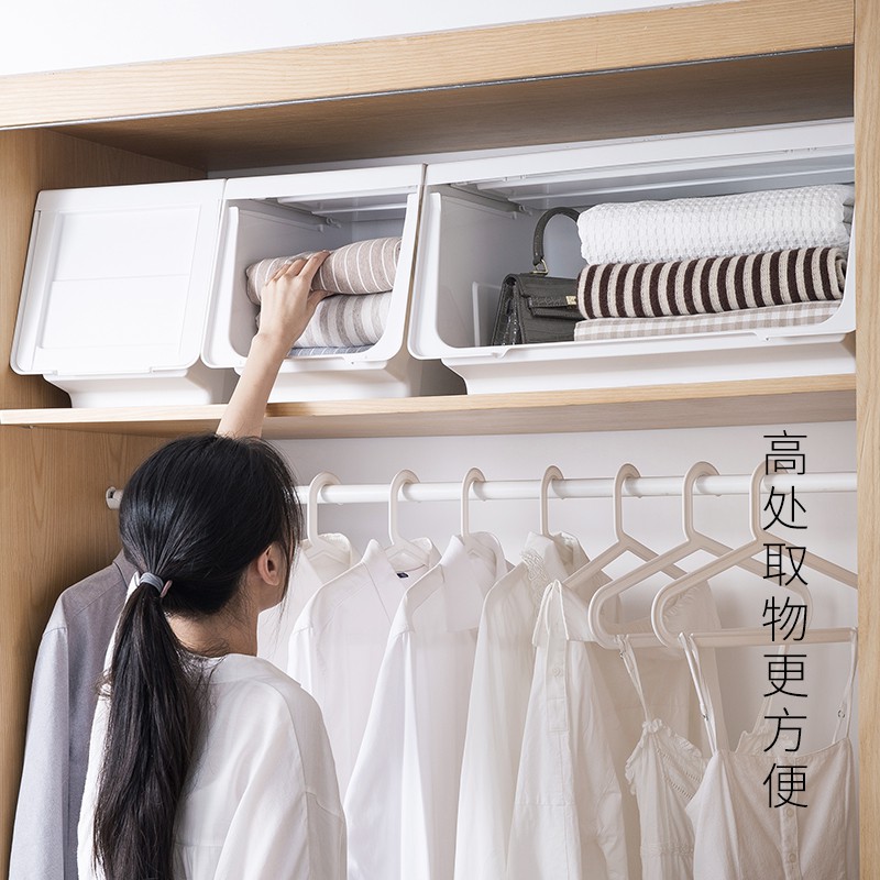 日本河马口收纳箱ins风衣服衣物整理箱玩具塑料收纳盒特大号 三维工匠高清大图