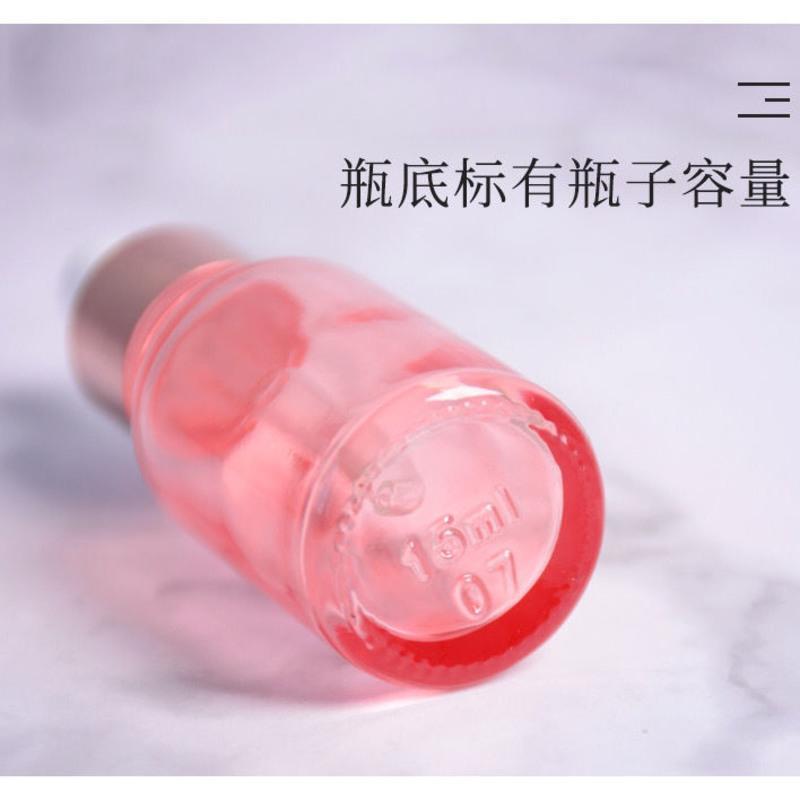 玫瑰金透粉色高档玻璃滴管瓶精油精华液分装瓶精油多特瑞调配空瓶 5毫升 单个装