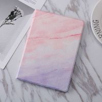 苹果2020新款ipad6保护套10.2大理石纹平板air2外壳迷你mini5皮套 硬壳书本式粉红大理石 mini4