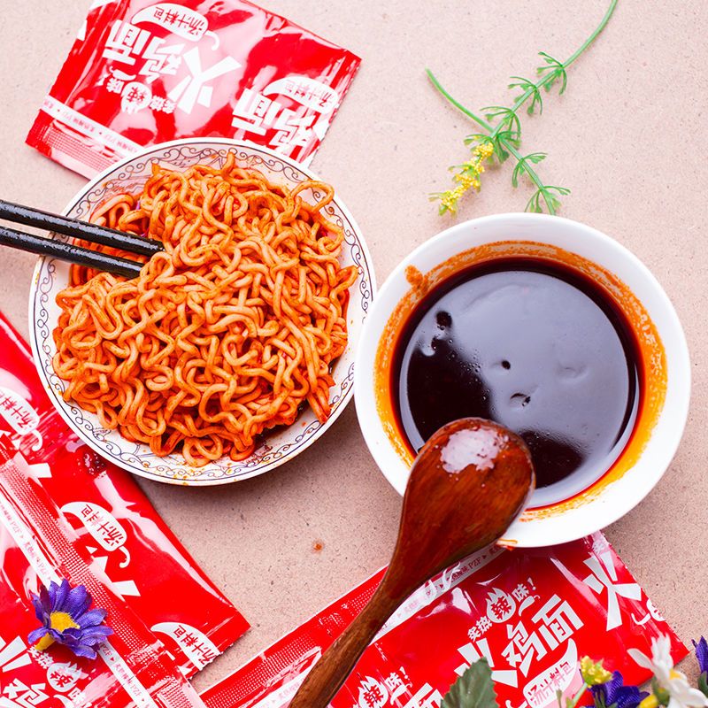 超辣火鸡面酱料辣椒酱干拌面酱韩国口味火鸡面料包10包25克火鸡面酱
