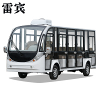 雷宾五排14座电动观光车景区游览营区工厂机场接驳摆渡车四轮全封闭带空方向助力 72V 标配