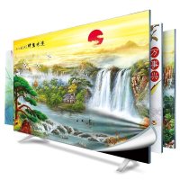 幸福派 电视罩防尘罩套简约现代曲面电视机罩挂式液晶客厅55寸50寸盖布 003流水生财 55寸(130*80cm)