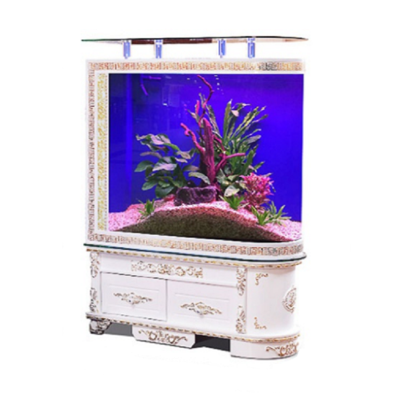 入户欧式子鱼缸水族箱客厅家用屏风超白大型中型免换水高清大图