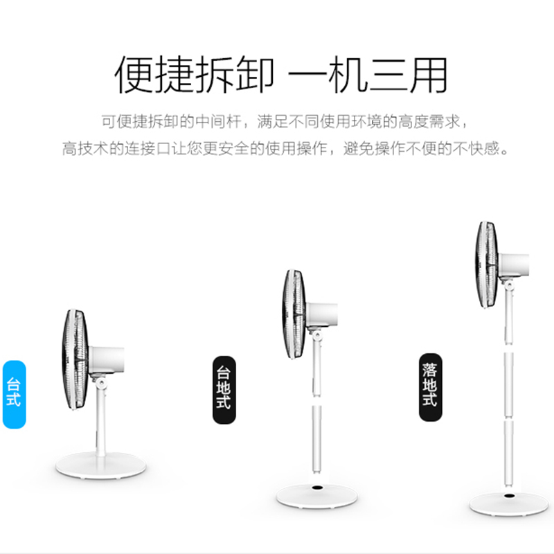 美的 电风扇 SAB40BR 8档正常风 五叶遥控控制 家用落地扇 客厅台地扇 学生台扇卧室落地电扇 空调伴侣