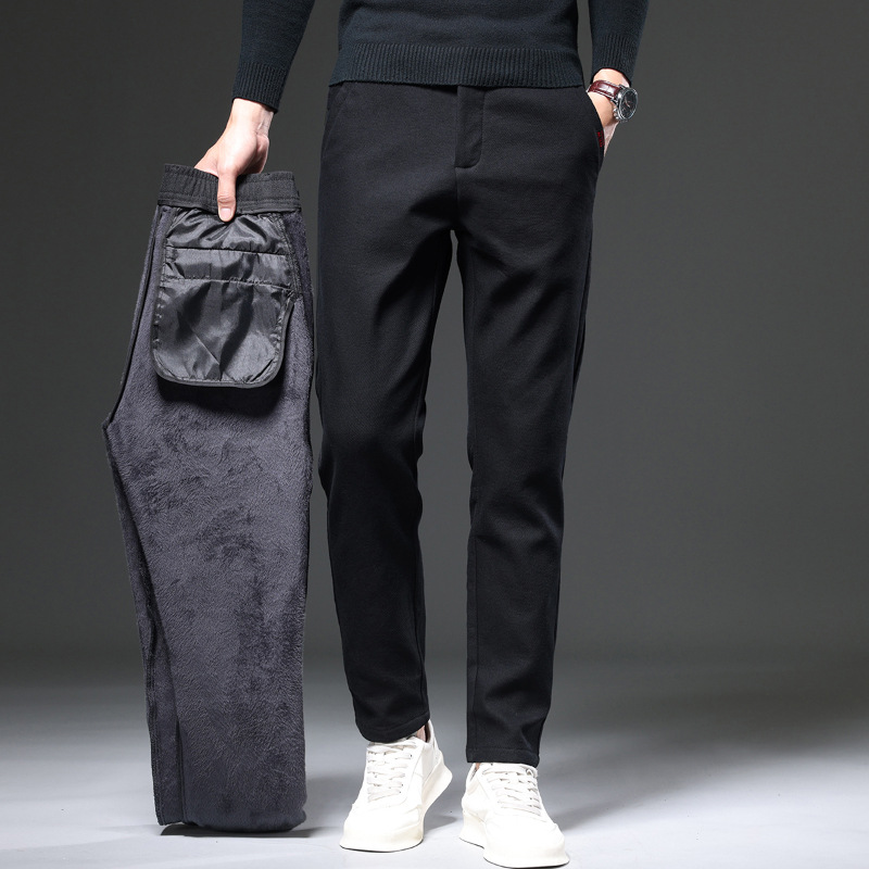 啄木鸟2025秋冬新款高端休闲长裤男士修身直筒轻商务男款休闲长裤高清大图