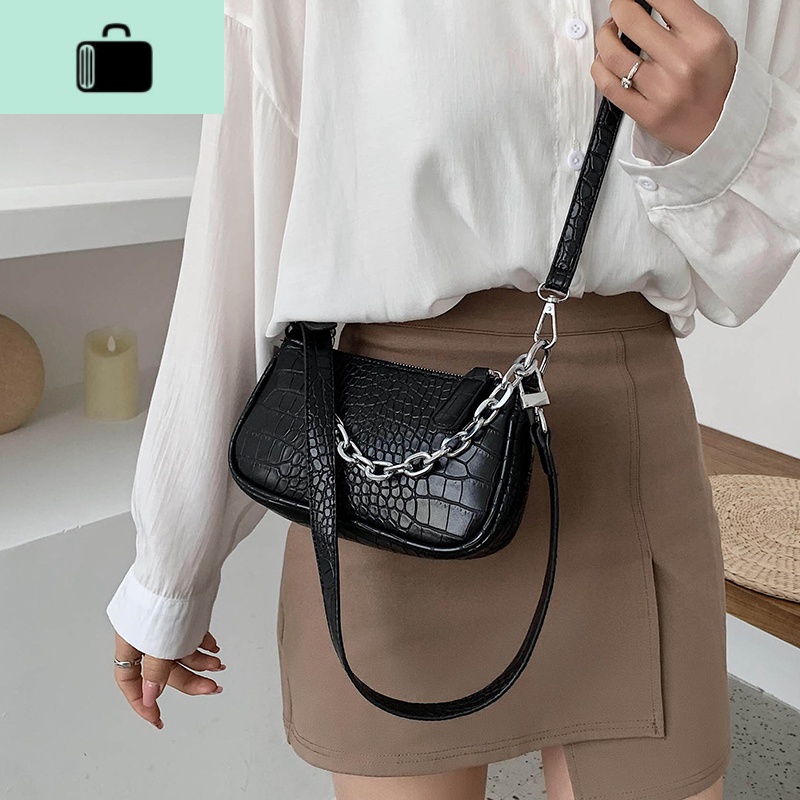 网红小包包质感女包2020流行新款高级感链条斜挎包百搭时尚腋下包NEWLAKE高清大图