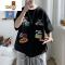 YANXU短袖男新款夏装圆领上衣加肥加大港风休闲百搭宽松男士t恤T恤