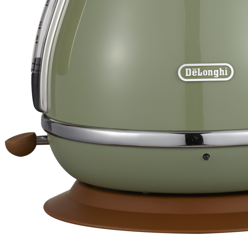 德龙（DeLonghi） KBO2001复古电水壶 橄榄绿 304不锈钢 1.7升大容量 自动断电快速热水烧水壶