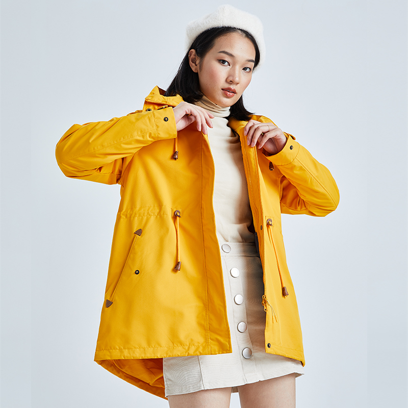 妖艺冬新款中长款冲锋衣女防风保暖抓绒两件套户外服可拆卸时尚外套