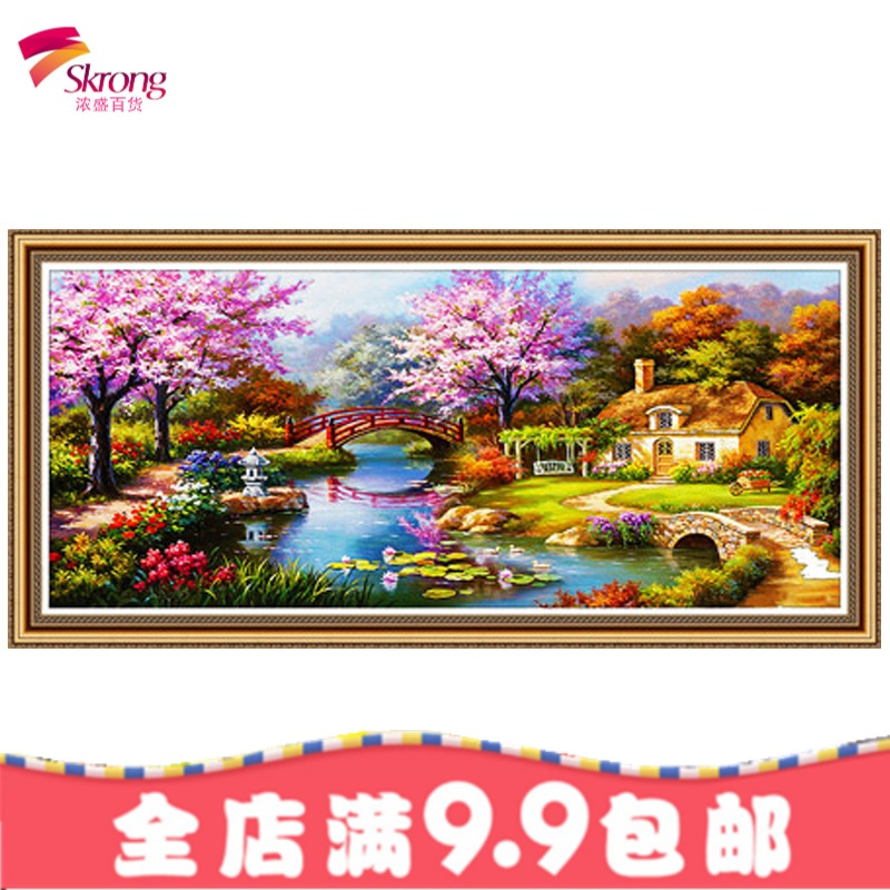 钻石画满钻2018新款欧式梦幻仙居风景客厅点砖秀贴钻线绣十字绣