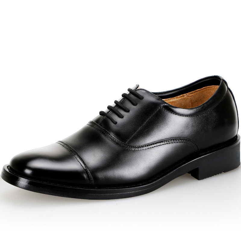 际华3515强人男春秋系带透气舒适三接头真皮皮鞋商务休闲正装