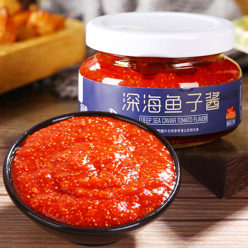 汇尔康(HR) 番茄鱼子酱102g/瓶 番茄口味即食鱼子酱寿司料理罐头拌饭酱方便即食
