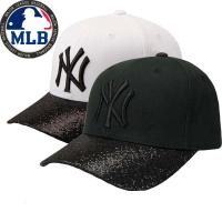2019春夏新款正品MLB洋基道奇队棒球帽防晒遮阳帽NY黑色亮片男女鸭舌帽子