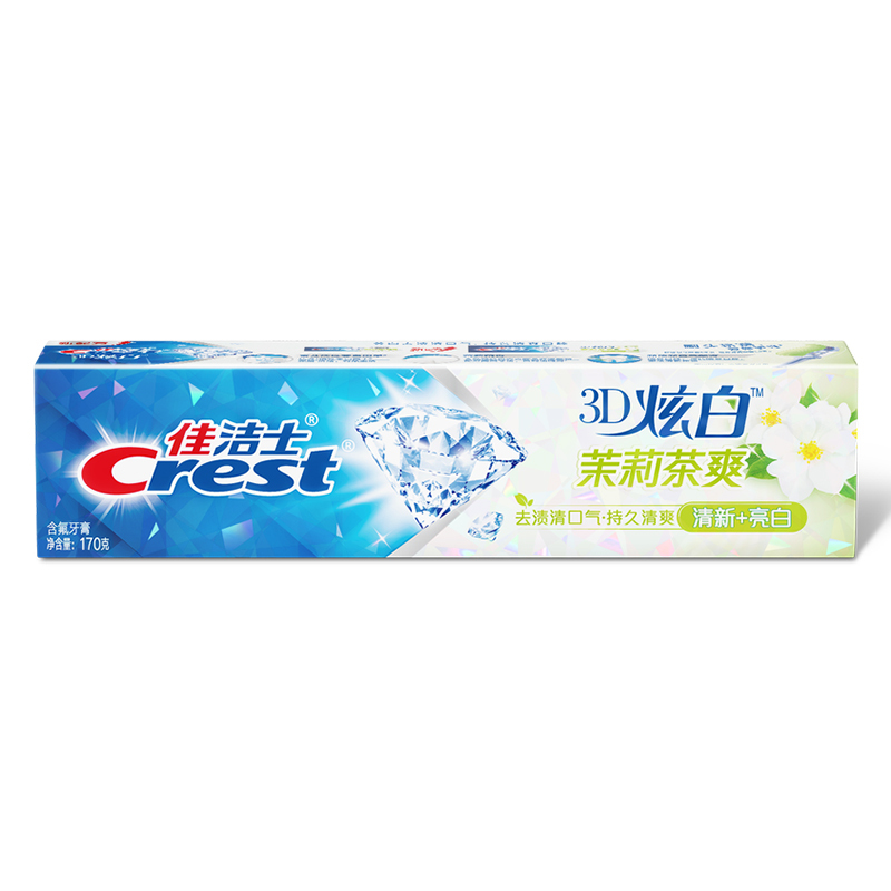 佳洁士 170g 3D炫白茉莉茶爽牙膏( 单位:支)