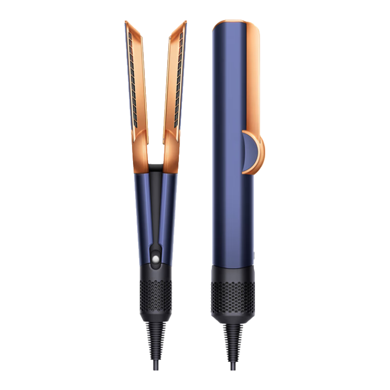 戴森(DYSON) HT01 吹风直发器 干发直发二合一干湿两用吹风机直板夹直发梳夹板 礼物推荐 藏青铜