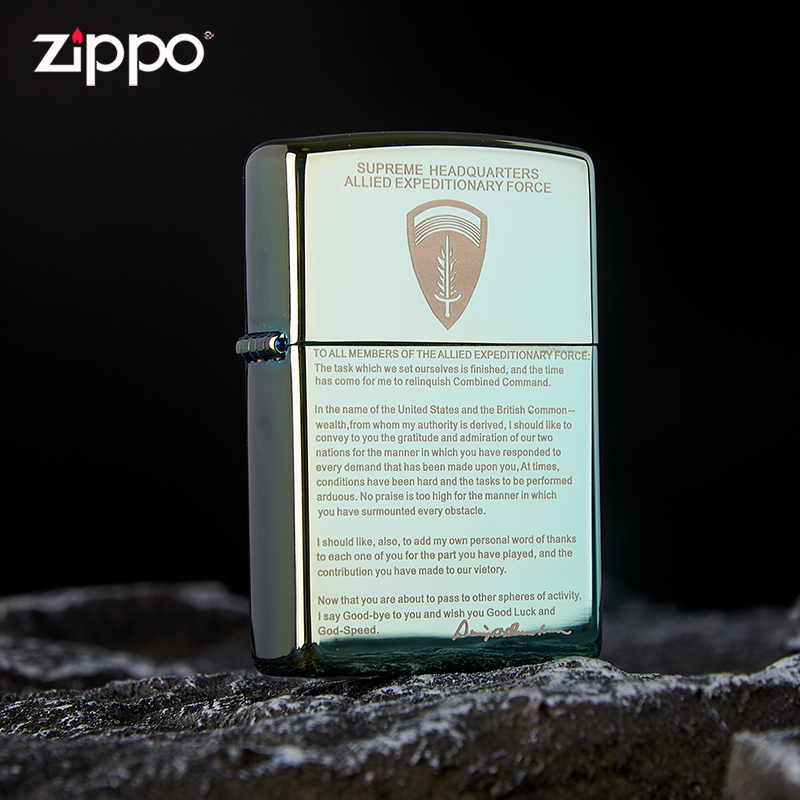 [苏宁自营]ZIPPO打火机正版绿冰离职宣言原装正品防风打火机刻字个性定制zippo