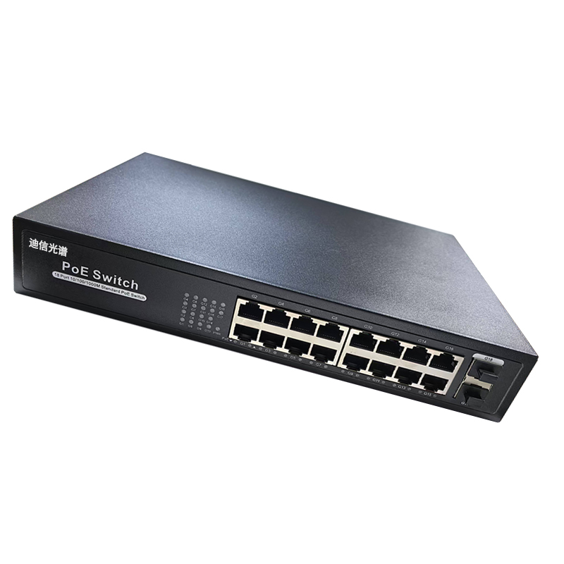 迪信光谱 2光16全千兆POE交换机 OYD-S2216-2F-POE 台高清大图