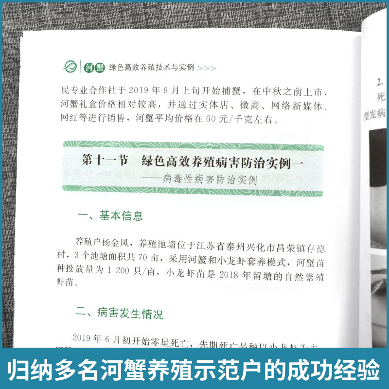 [醉染正版]河蟹绿色高效养殖技术与实例 螃蟹养殖技术高效养螃蟹河蟹高效养殖与疾病防治技术螃蟹大闸蟹河蟹饲养技术与疾病防治高清大图