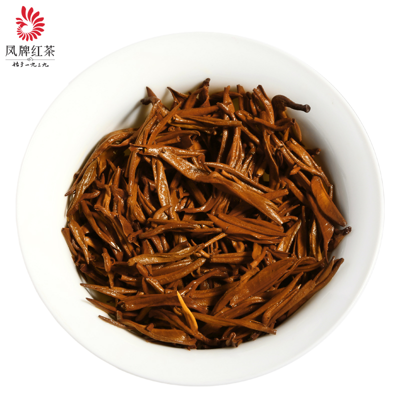 凤牌红茶 滇红茶特级云南凤庆滇红金针金芽茶工夫红茶60g罐装 中华老字号