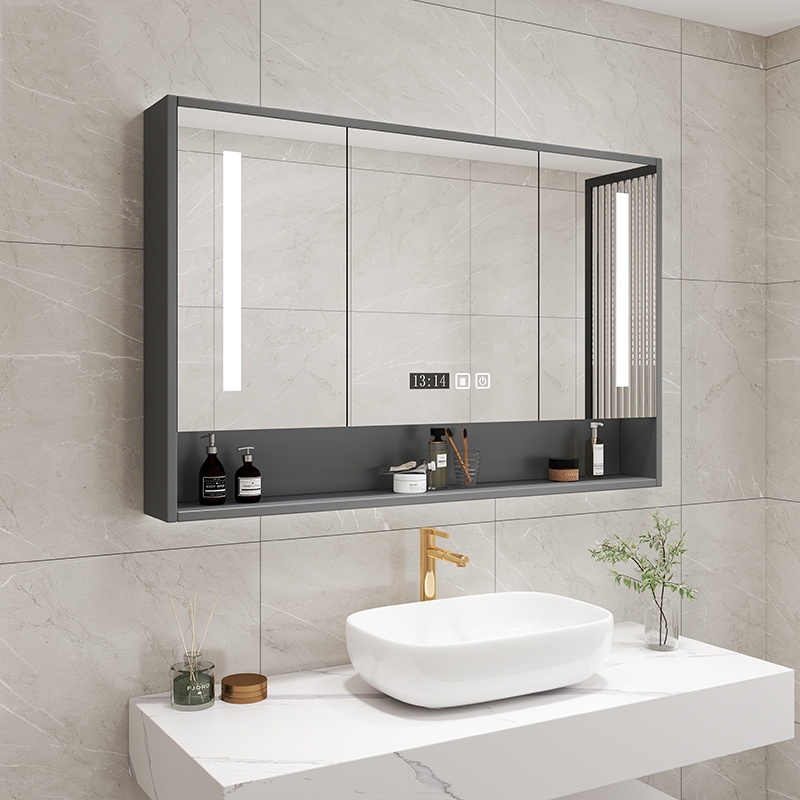 如华福禄智能浴室镜柜镜箱挂墙式单独卫生间厕所洗手间镜子带灯单独储