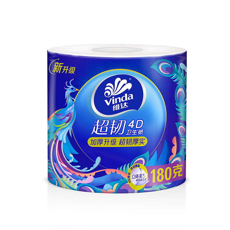 维达(Vinda)超韧有芯卷纸卫卷 4层180g*10卷 V4688