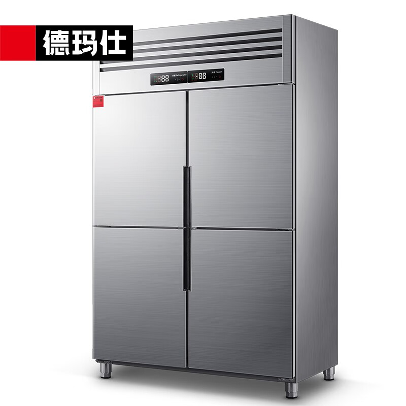 商用四门冰柜立式冷藏冷冻四开门厨房冰箱 四门-bcd-900a-2w(双温)