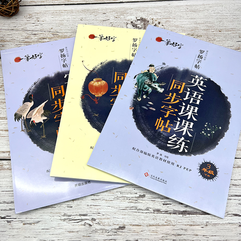 英语课课练同步字帖 6年级下册 [正版]罗扬字帖课堂笔记天天练练字帖人教版同步字帖一课一练硬笔钢笔临摹一二三四五六七八