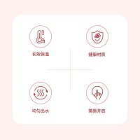 苏泊尔(SUPOR)304不锈钢大容量家用按压式热水壶开水瓶北欧水具套装结婚暖壶开水热水瓶浆果红加水杯套装TK2058Q