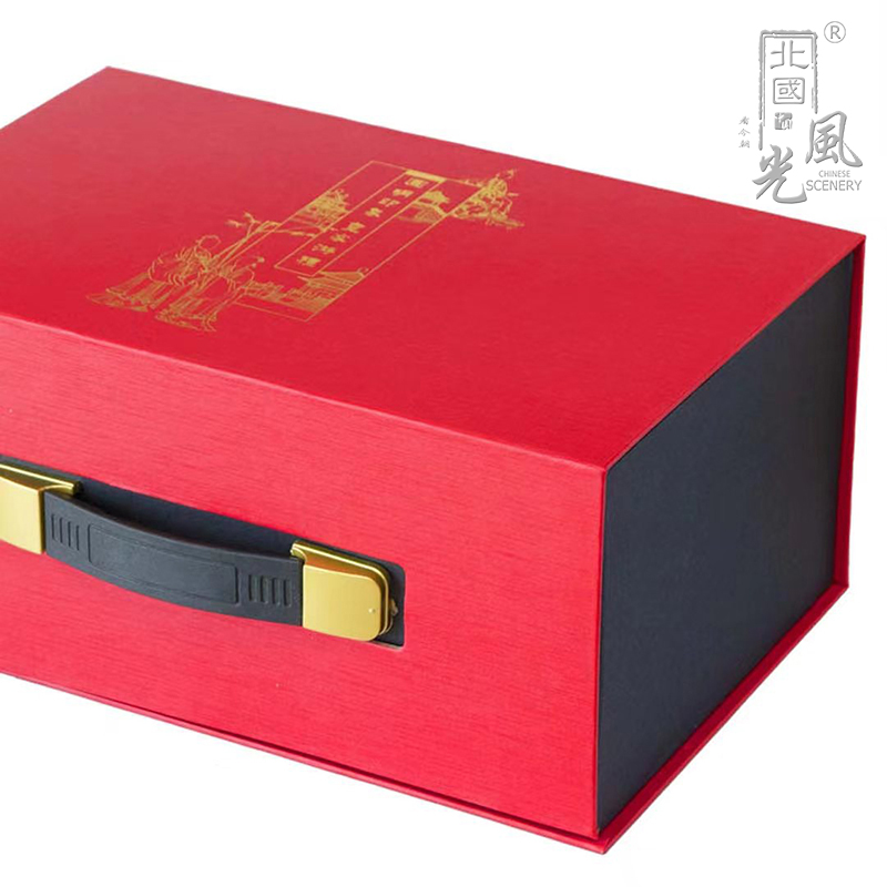 北国风光 骨瓷红园林茶具 TS-0120L 套高清大图