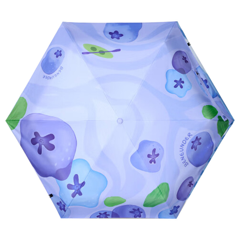 蕉下太阳伞防紫外线五折黑胶晴雨伞防晒伞BM527(颜色随机)