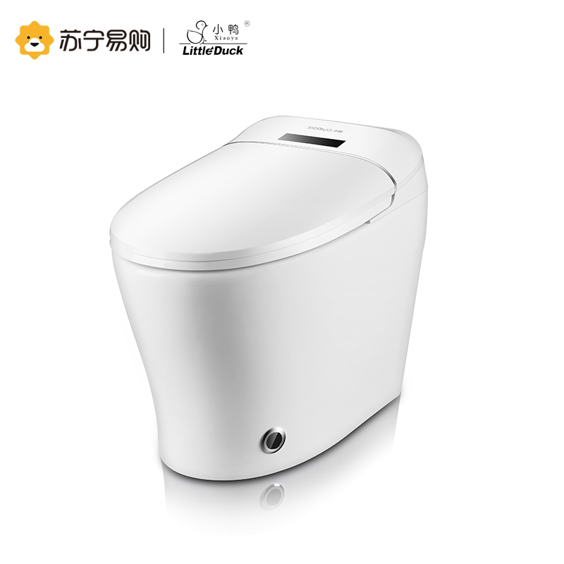小鸭牌智能马桶一体式全自动冲水翻盖家用多功能即热虹吸式坐便器XYZBY-7511白色400MM