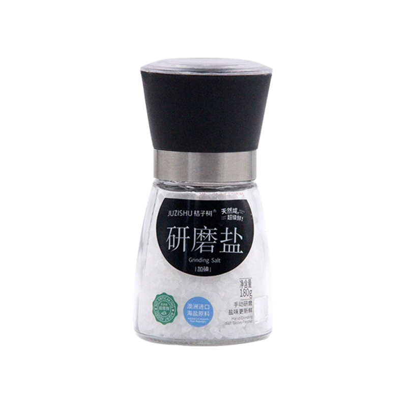 JUZISHU桔子树 研磨盐瓶装 不添加抗结剂 食盐 180g