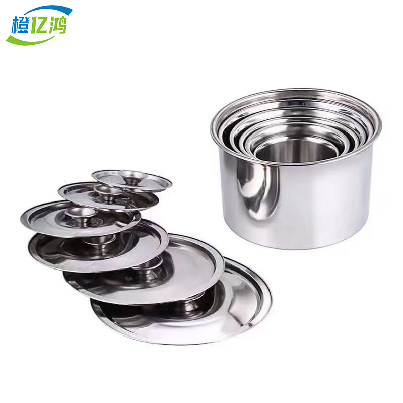 橙亿鸿 不锈钢特厚味盅带盖调料罐 16cm/个高清大图