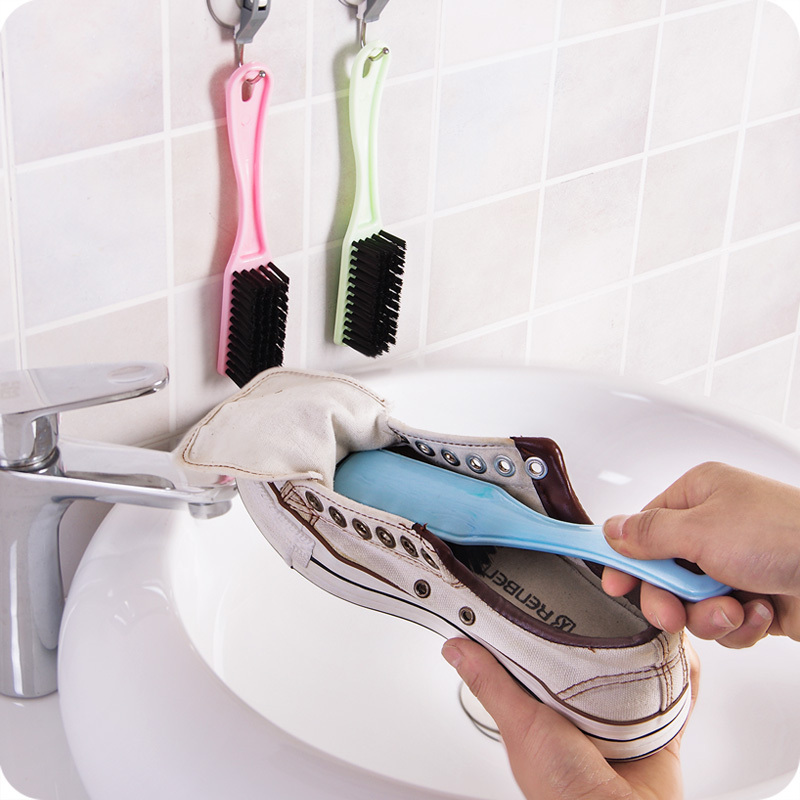 居家多功能鞋刷日式可挂长柄软毛衣物清洁刷塑料刷子去污洗鞋刷