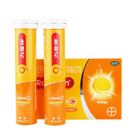 力度伸 维生素C泡腾片 30片/盒 橙味 增强机体抵抗力 预防和治疗坏血病 病后恢复 创伤愈合